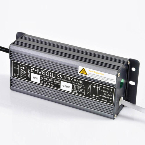 80W3.3A DC24V Constant Voltage Outdoor Waterproof IP67 Switching LED Driver Transformer Power Supply For LED Light Strips 80W3.3A DC24V Constant Voltage Outdoor Waterproof IP67 Switching LED Driver Transformer Power Supply For LED Light Strips